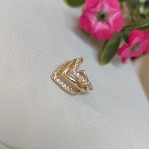 Piercing Fake Triangular Cristal