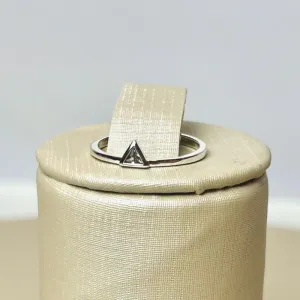 Anel Coroa Solitário Em Zirconia Banhado a Prata