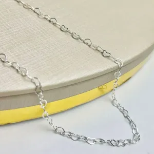 Choker  Ellos de Corações Banhado a Prata