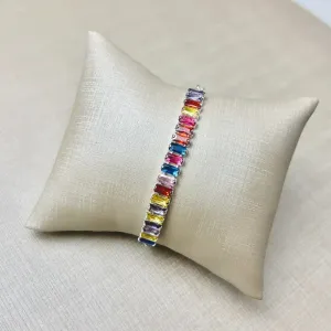 Pulseira Cartier Cravejada Color Banhada a Prata