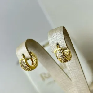 Argola Evellyn Banhada a Ouro