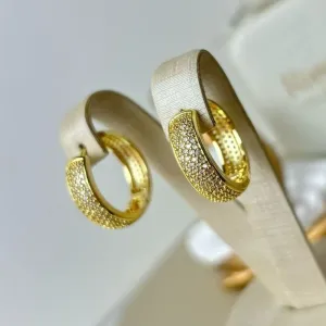 Argola Kailani Banhada a Ouro