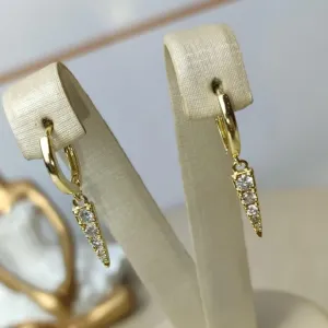 Argola Lene Cravejada Banhada a Ouro