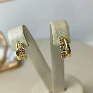 Brinco Jaqueline Color Banhado a Ouro