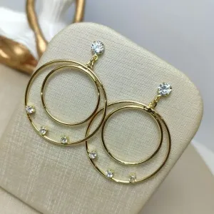 Brinco Leda Banhado a Ouro