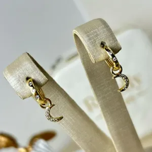Argola Lua P Banhado a Ouro