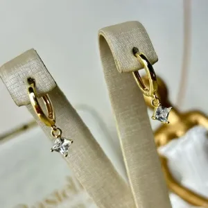 Argola Ponto de Luz Banhado a Ouro