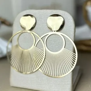 Brinco Grande Africano Banhado a Ouro