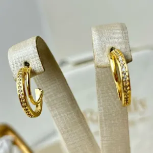 Brinco Judite Banhada a Ouro