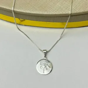 Colar Signo Áries Banhado a Prata