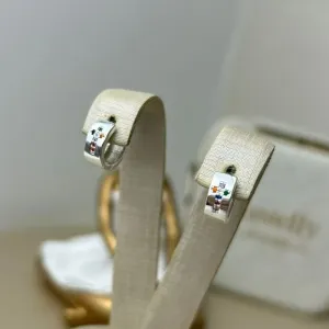 Argola Cruz Zirconia Color