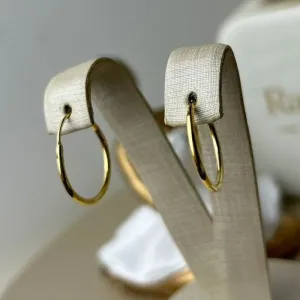 Argola Lisa Banhada a Ouro
