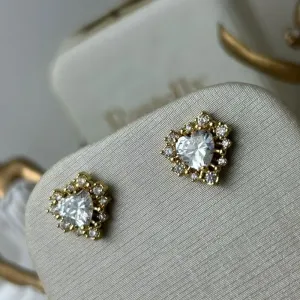 Brinco Coração De Zirconia