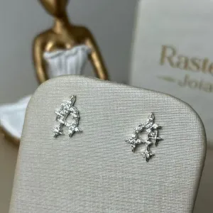 Brinco Estrelas  Cravejadas