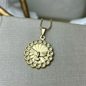 Pingente Espírito Santo Banhado a Ouro