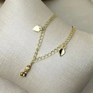 Tornozeleira De Figa Banhado a Ouro