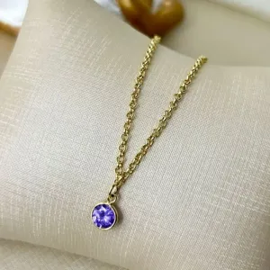 Tornozeleira Zirconia Lilás