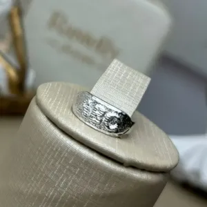 Anel ABC de Formatura Diamantado Banhado a Prata