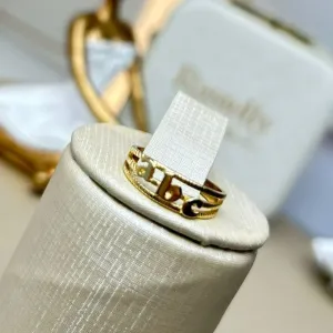 Anel ABC de Formatura Vazado Banhado a Ouro