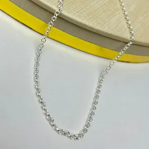 Choker Elo Português Banhada a Prata