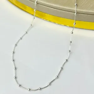 Choker Veneziana  Bolinha Banhada a Prata