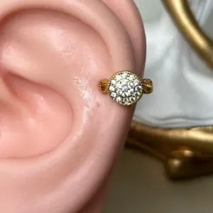 Piercing Fake - Circulo Cravejado Cristal