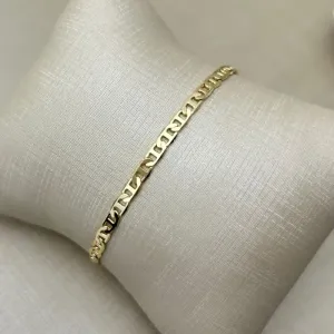 Pulseira Masculina Elo Piastrine Banhada a Ouro