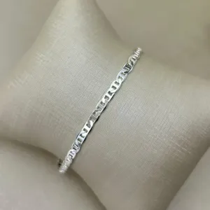 Pulseira Masculina Piastrine  Banhado Prata