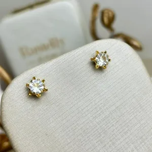 Brinco de Flor  com Zircônia