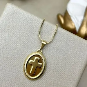 Pingente Cruz com Contorno