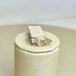 Anel  Elos Triplos Banhado a Ouro