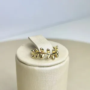 Anel Raminho Banhado a Ouro