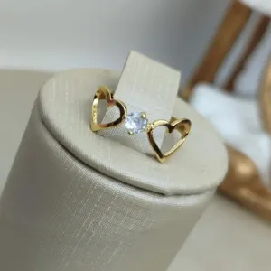 Anel Sarita Banhado a Ouro