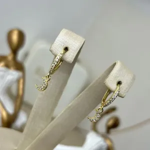 Argola Lua Cravejada