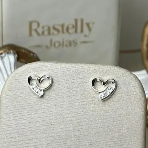 Brinco  De Coração Vazado Pequeno