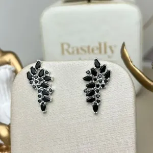 Brinco Em Zirconia Preto