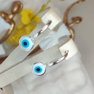 Brinco Olho Grego Banhado a Prata