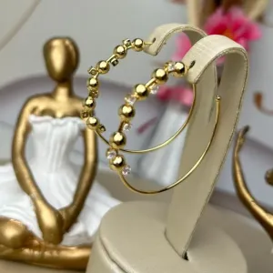 Brinco Vivian Banhado a Ouro