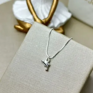 Colar Golfinho Liso Banhado a Prata