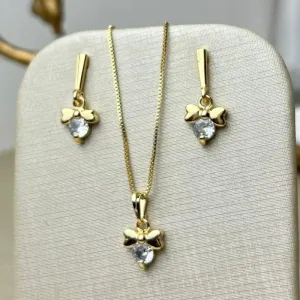 Conjunto Ana Bela  Banhado a Ouro