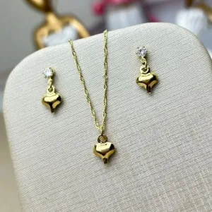 Conjunto Infantil Larah Banhado a Ouro