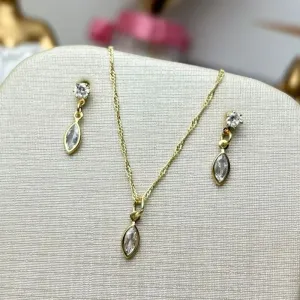 Conjunto Infantil Nicolly Banhado a Ouro