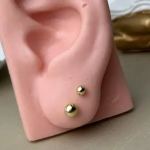 Dupla Caroço de Quiabo Banhado a Ouro