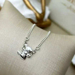 Tornozeleira de Laço Banhado a Prata