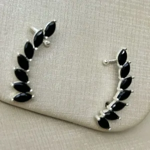 Brinco Ear Cuff Pedra Preta