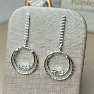 Brinco Grande Elos Com Zirconia