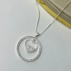 Colar Mandala De Coração Cravejado