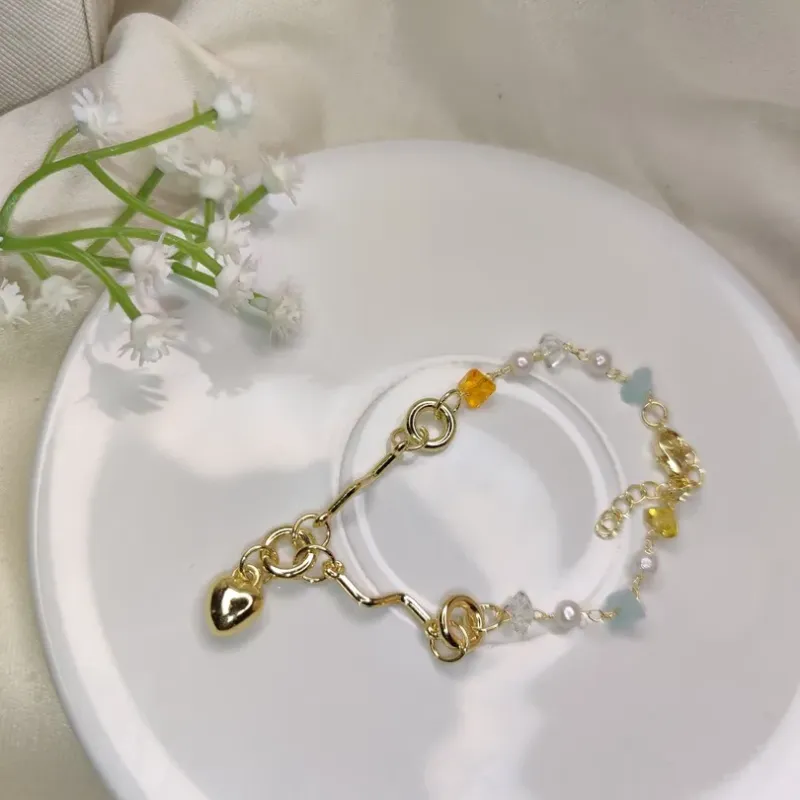 Pulseira Pedras Color Coração