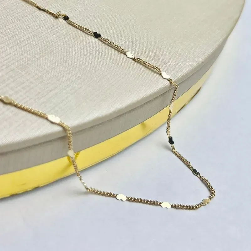 Chocker  Chapinhas de Coração Banhado a Ouro