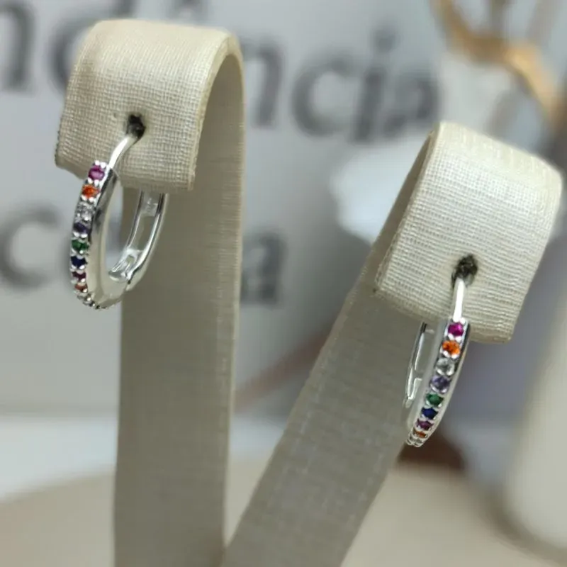 Argola Zirconia Color